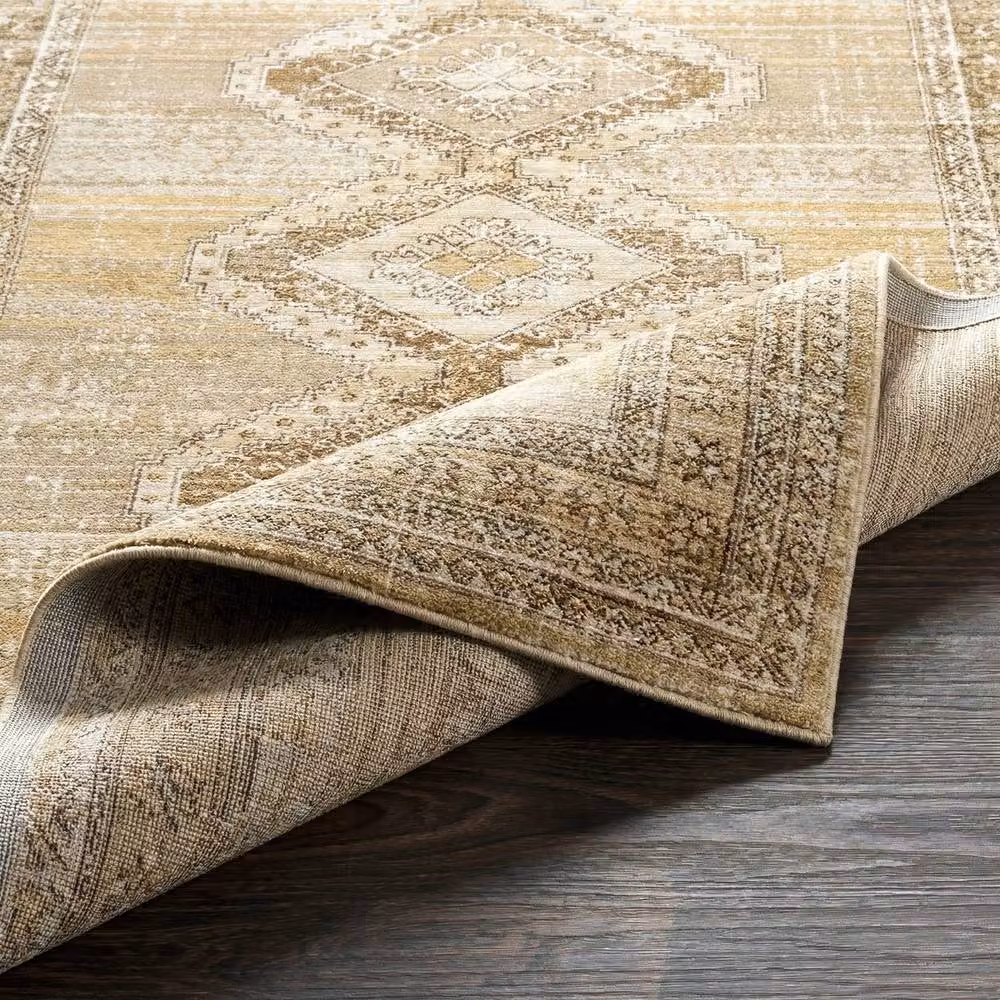 Livabliss Fifth Avenue Vintage Traditional Fringe Living Room Rug in Brown, Grey and Beige, W/D/H: 200 x 275 cm – 3