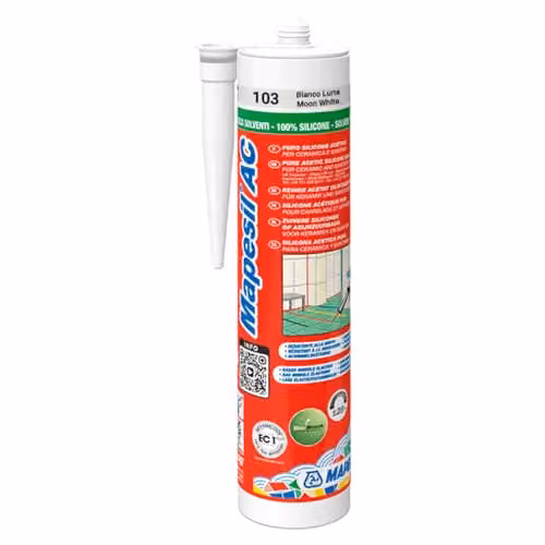 Mapei Mapesil AC Mould Resistant White Silicone Sealant, 310 ml