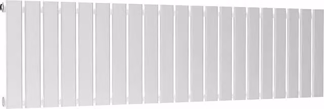 Lux Heat Single Flat Horizontal Steel Radiator in White, W: 147.0 cm, H: 40.0 cm