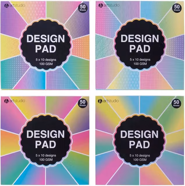 Art Studio Ombre Design Multicolour Paper Pad for Adults