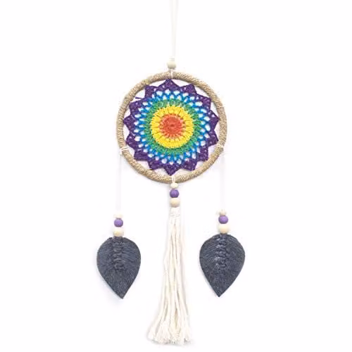 KDMD Rainbow Elemental Spirits Medium Dream Catcher in Multicolour Boho Mandala Design – 1