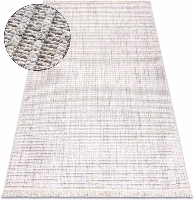 RugsX Nano Grey Rectangular Polyester Rug, W: 80 cm, L: 150 cm