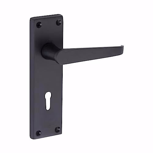Golden Grace Victorian Straight Lever Lock Door Handles with Key Lock in Matt Gold and Black Zinc – 2