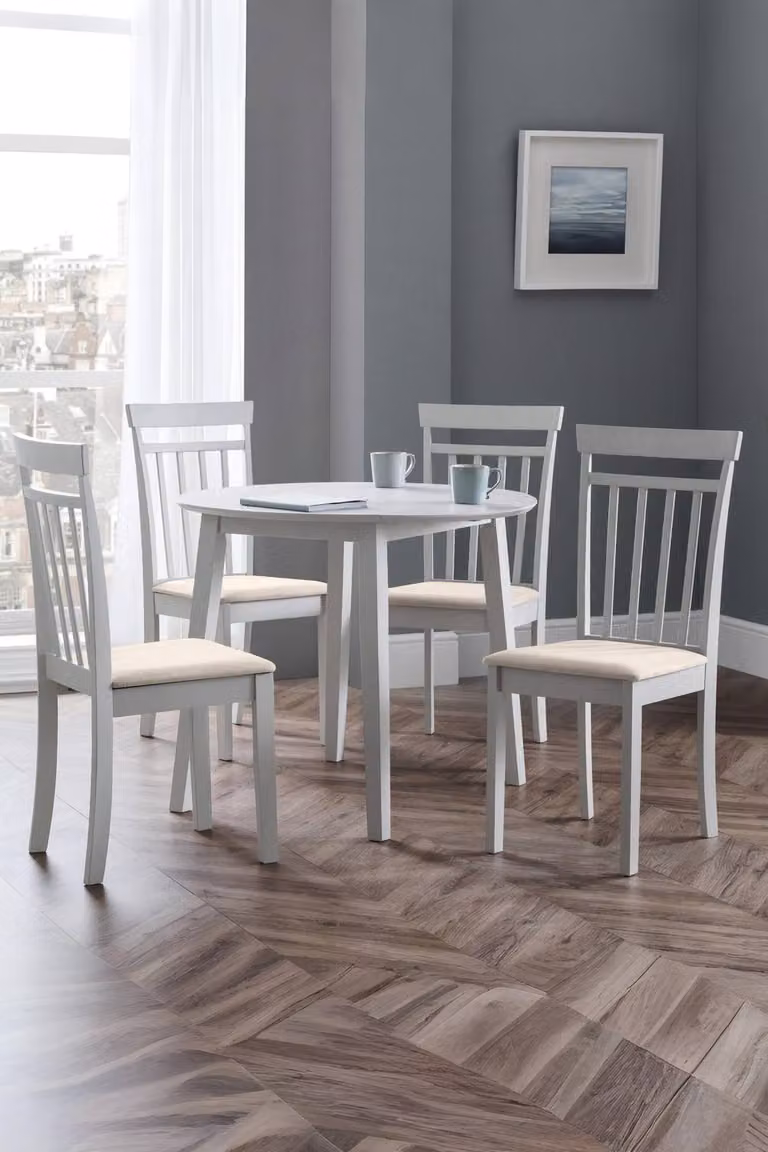 Julian Bowen Coast Dining Chairs, Set of 2, Grey Fabric and Wood