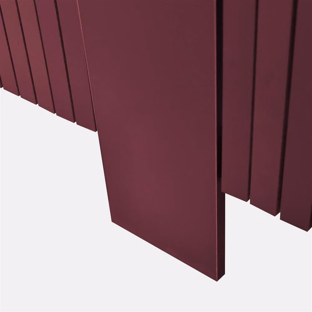 OHS Large Ribbed Radiator Cover in Dark Red Matt MDF – 4