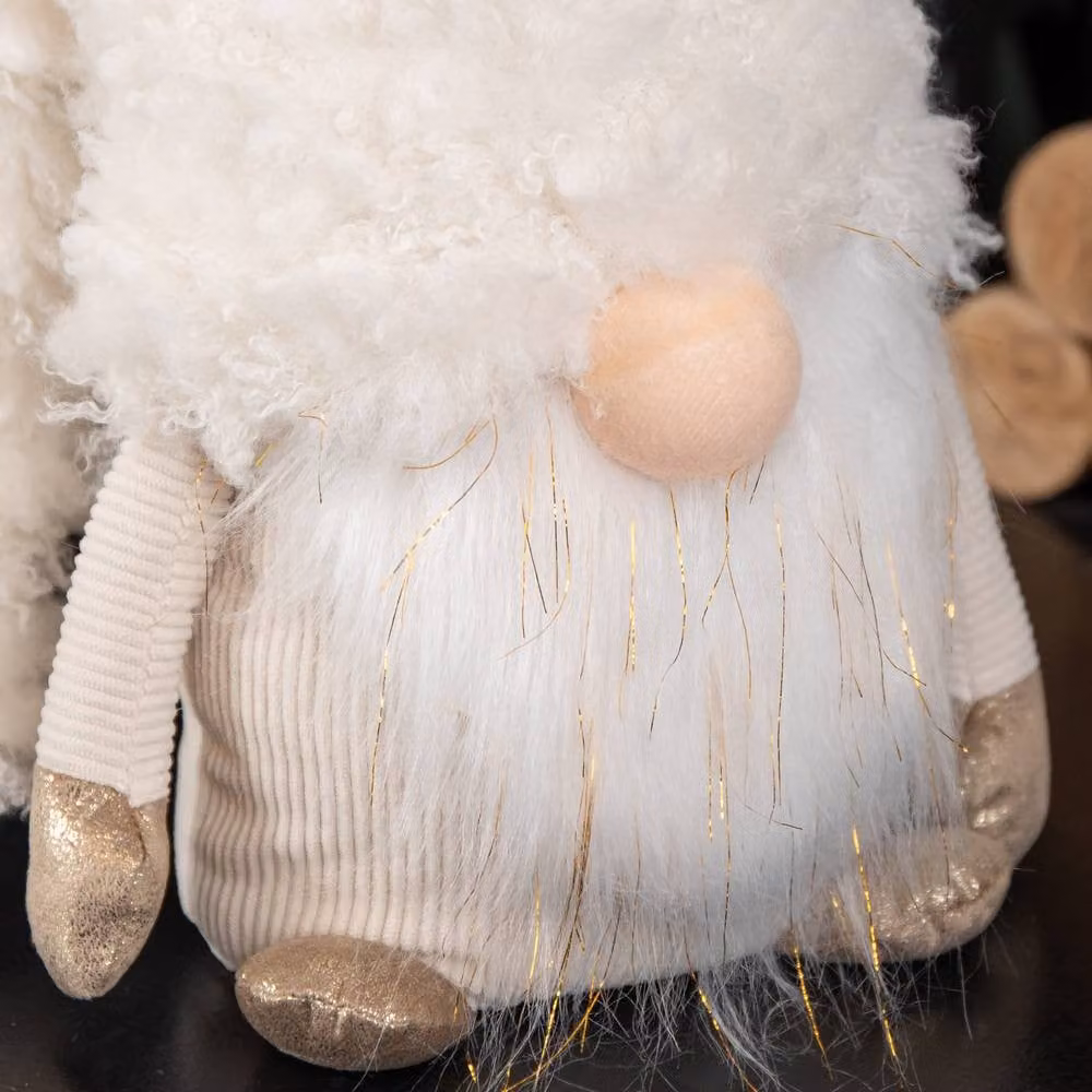 Samuel Alexander White Super Soft Scandinavian Christmas Snow Gonk Tabletop Decoration, Height: 34 cm – 5