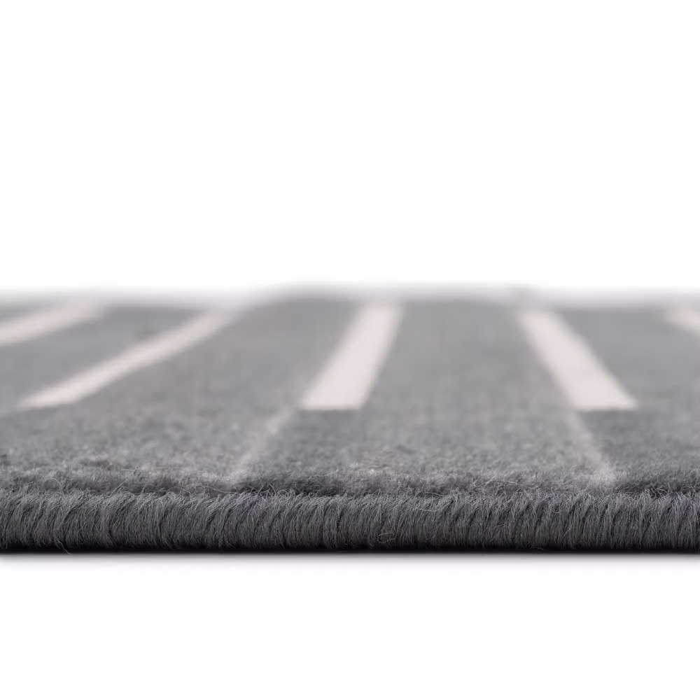 Kukoon Grey Striped Modern Hallway Runner Rug, W: 70 cm, L: 366 cm – 6