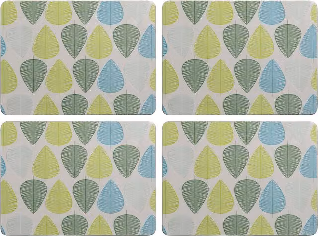 Orsina Maison by Premier Set of Four Floral Placemats in Green and White