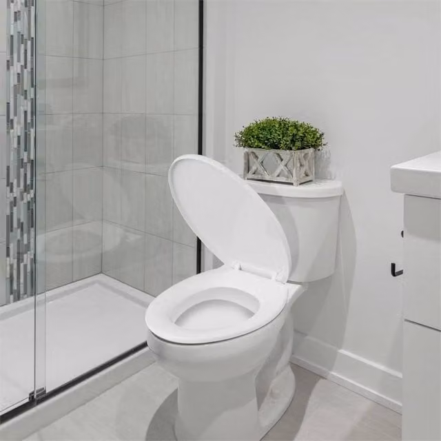 Nordara White Heavy Duty Plastic Toilet Seat with Steel Fittings