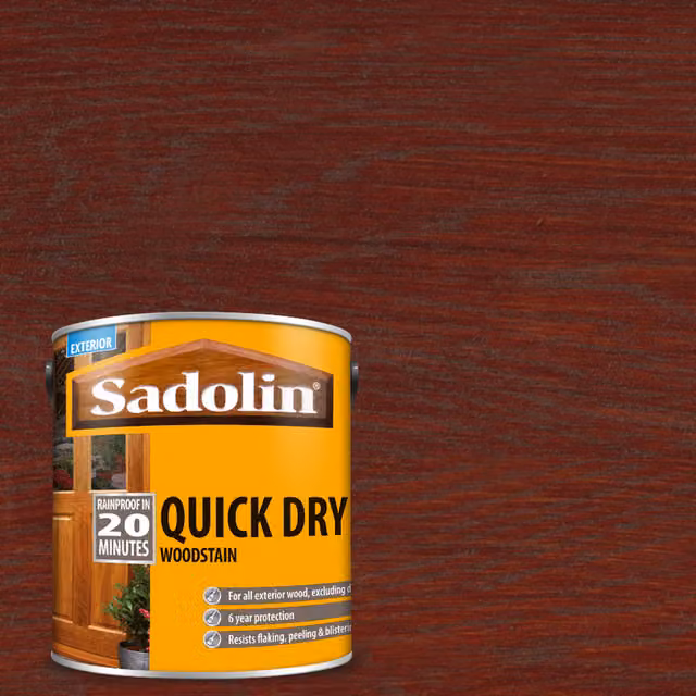 Sadolin QD Water-Based Weatherproof Woodstain, Brown, 2.5 l