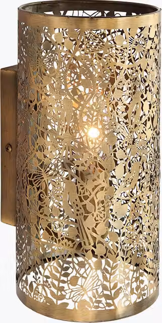 Endon Secret Garden Modern Dimmable Wall Light in Gold and Wood – 2
