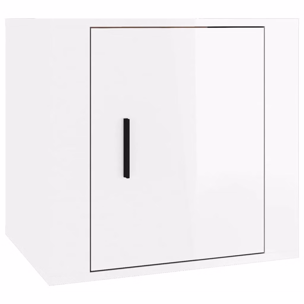 Berkfield Home High Gloss White Bedside Cabinet W/D/H: 50 x 39 x 47 cm – 2