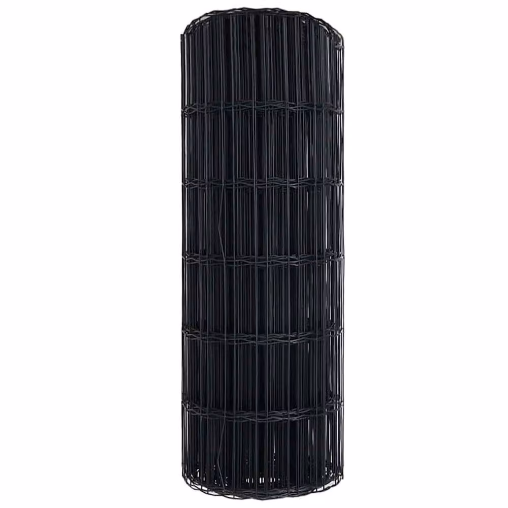 Berkfield Home Modern Euro Steel Fence in Grey, 0.4 x 50 m – 5