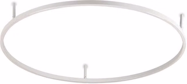 Netlighting Oracle Ring Integrated LED Semi Flush Ceiling Light, White, 90cm, 3000K Warm White