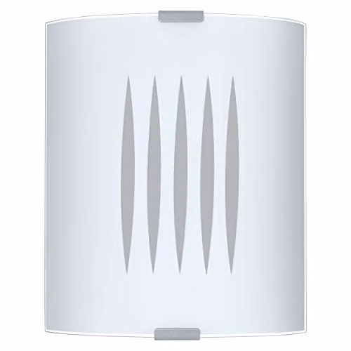 Loops Modern White Wall and Ceiling Sconce with Transparent Glass Cylinder Shade, E27, 60W