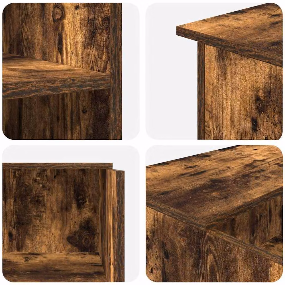 Berkfield Home Reception Desk in Smoked Oak Brown, W/D/H: 100 x 50 x 103.5 cm – 4
