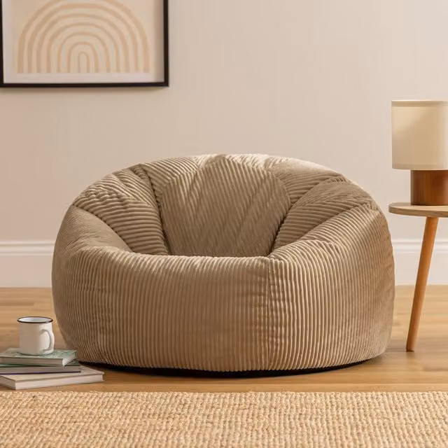 ICON Classic Corduroy Bean Bag in Beige – 1