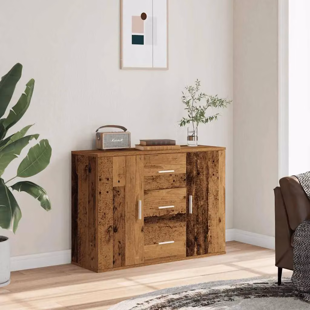 Berkfield Home Classic Sideboard in Brown Old Wood, W/D/H: 90 x 29.5 x 65 cm – 3