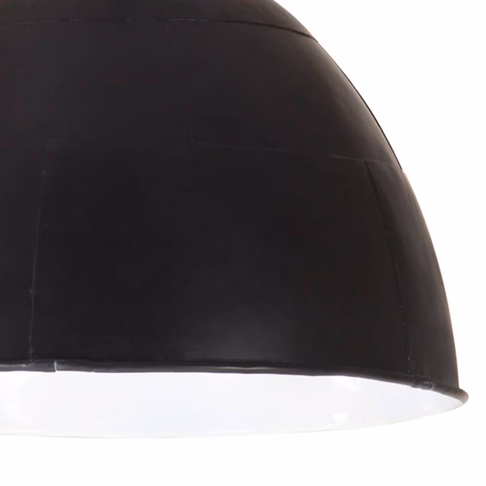 Berkfield Home Industrial Vintage Round Hanging Lamp, Black, Diameter: 31 cm, E27, 25 W – 3