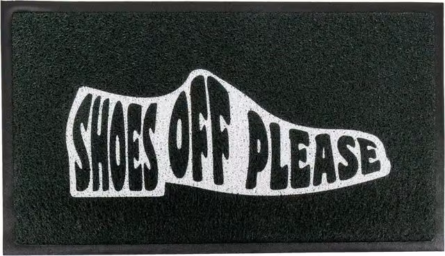 Artsy Mats Black Non-Slip Weatherproof PVC Indoor Outdoor Doormat
