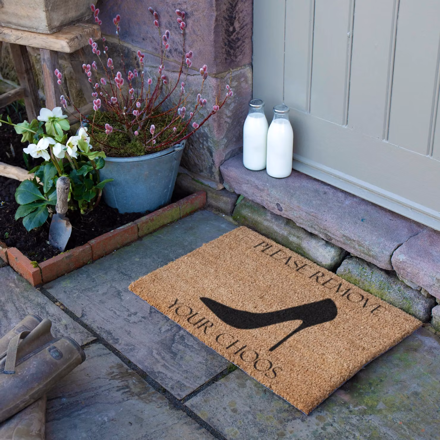 Artsy Mats Remove Your Choos Doormat in Black and Multicolour, W: 60 cm, D: 40 cm – 2