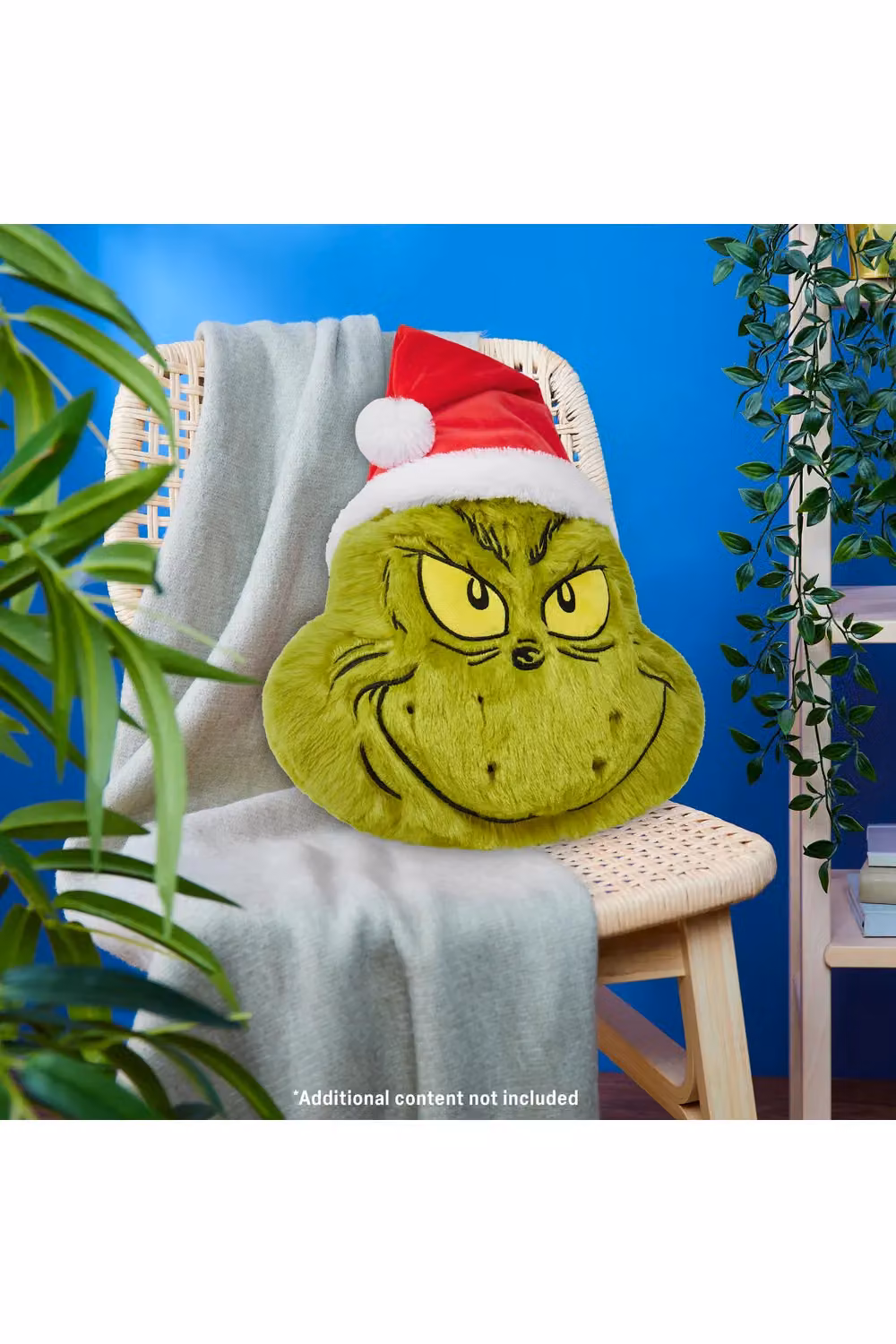 Carbotex The Grinch 3D Plush Round Cushion in Green – 4