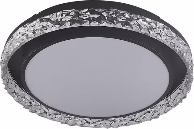 Living Star Black Diamond Cut Surface Flush Mount LED Ceiling Light