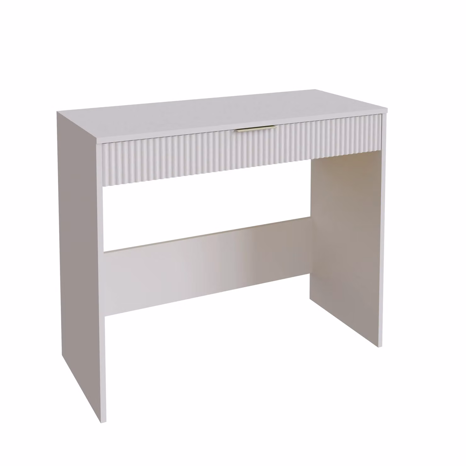 GFW Rankin Minimalist White Writing Desk with Single Pedestal Drawer – 2