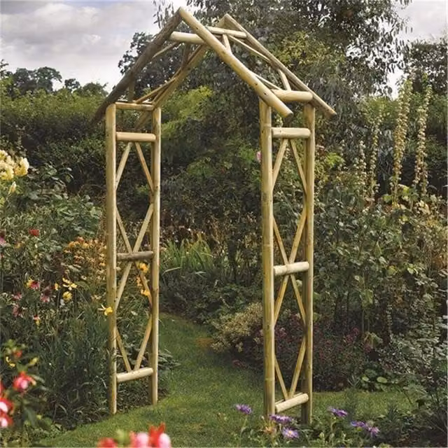 Cheshire Traditional Pressure Treated Arch in Light Oak Brown