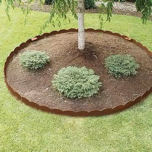Primrose Scalloped Top Garden Lawn Edging Section in Bronze, Length: 91 cm