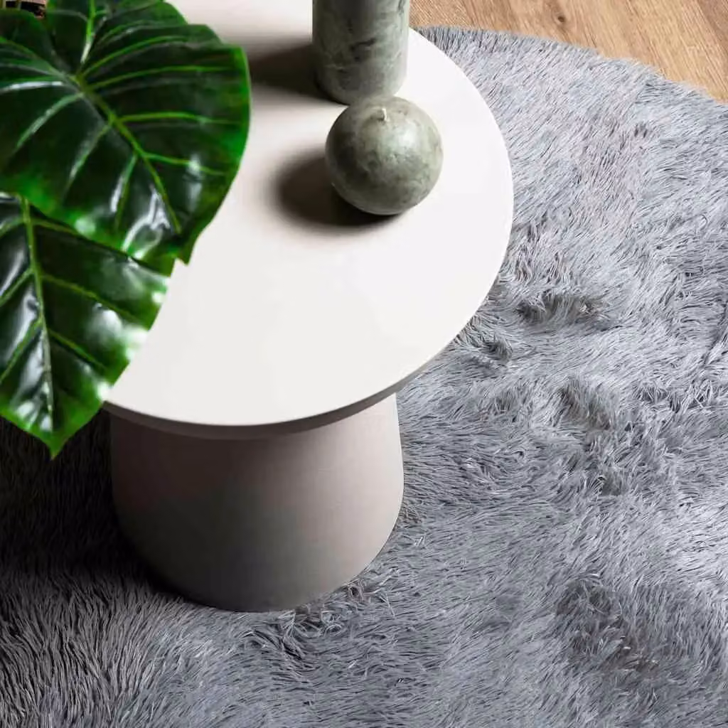 Berkfield Home NAVARRA Shaggy High Pile Rug, Silver Grey, 160 x 160 cm – 3