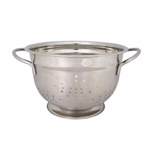 Argon Tableware Stainless Steel Colander with Handles and Feet, Silver, Diameter: 21.5 cm