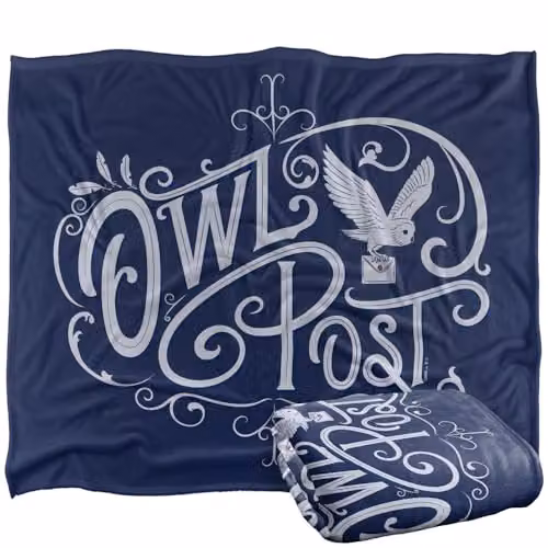 Warner Bros. Harry Potter Owl Post Super Soft Silky Touch Fleece Throw Blanket, Multicolour, W: 127.0 cm x L: 152.4 cm
