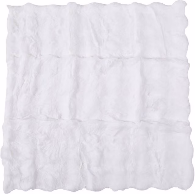 Garden Sanctuary White Thick Shaggy Knitted Faux Fur Couch Throw