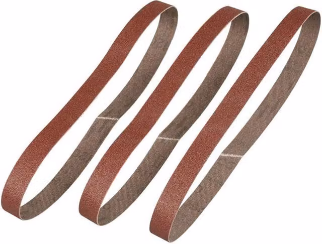 IRWIN Powerfile Sanding Belts for Wood and Metal, 120 Grit, Red/Brown, Pack of 3