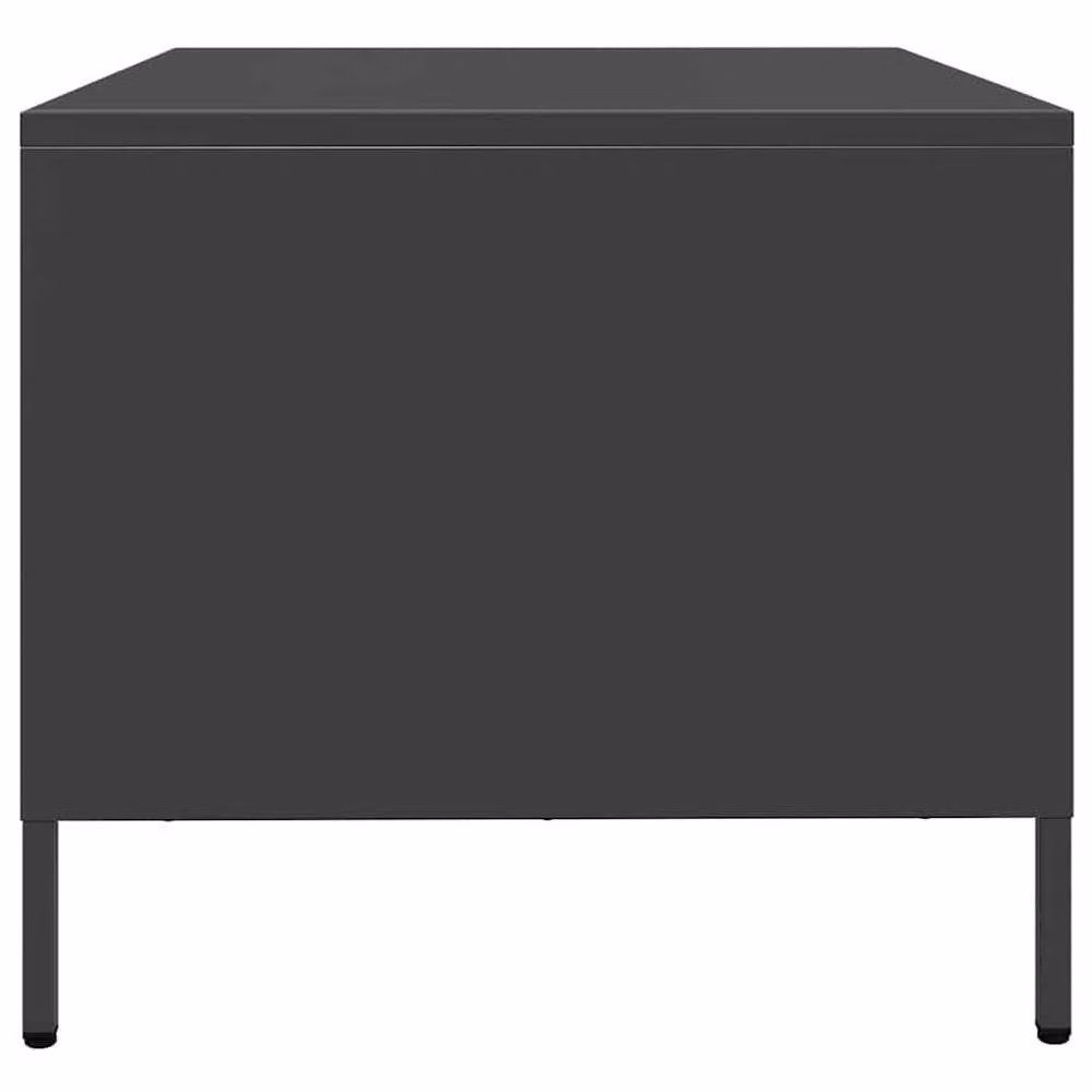 Berkfield Home Sturdy Industrial Coffee Table in Black Matt Metal, W/D/H: 101.5 x 50 x 43.5 cm – 3