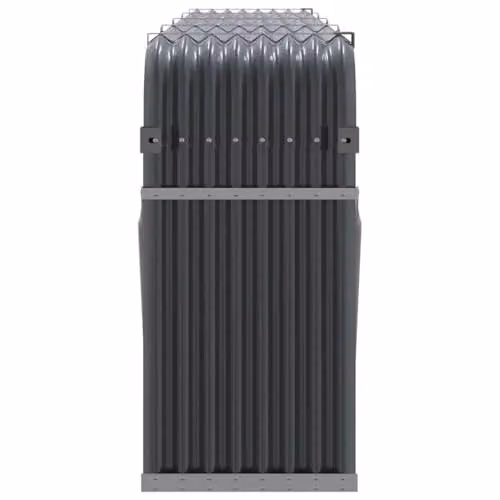 vidaXL Log Holder in Anthracite, W/D/H: 300 x 45 x 100 cm, Galvanised Steel – 5