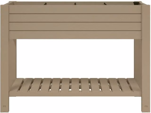 Berkfield Home Garden Raised Bed in Brown Plastic, W/D/H: 110 x 45 x 79 cm