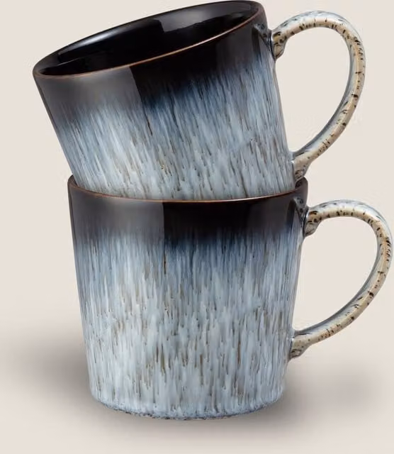 Denby Halo Stoneware Mugs, Set of 2, Blue