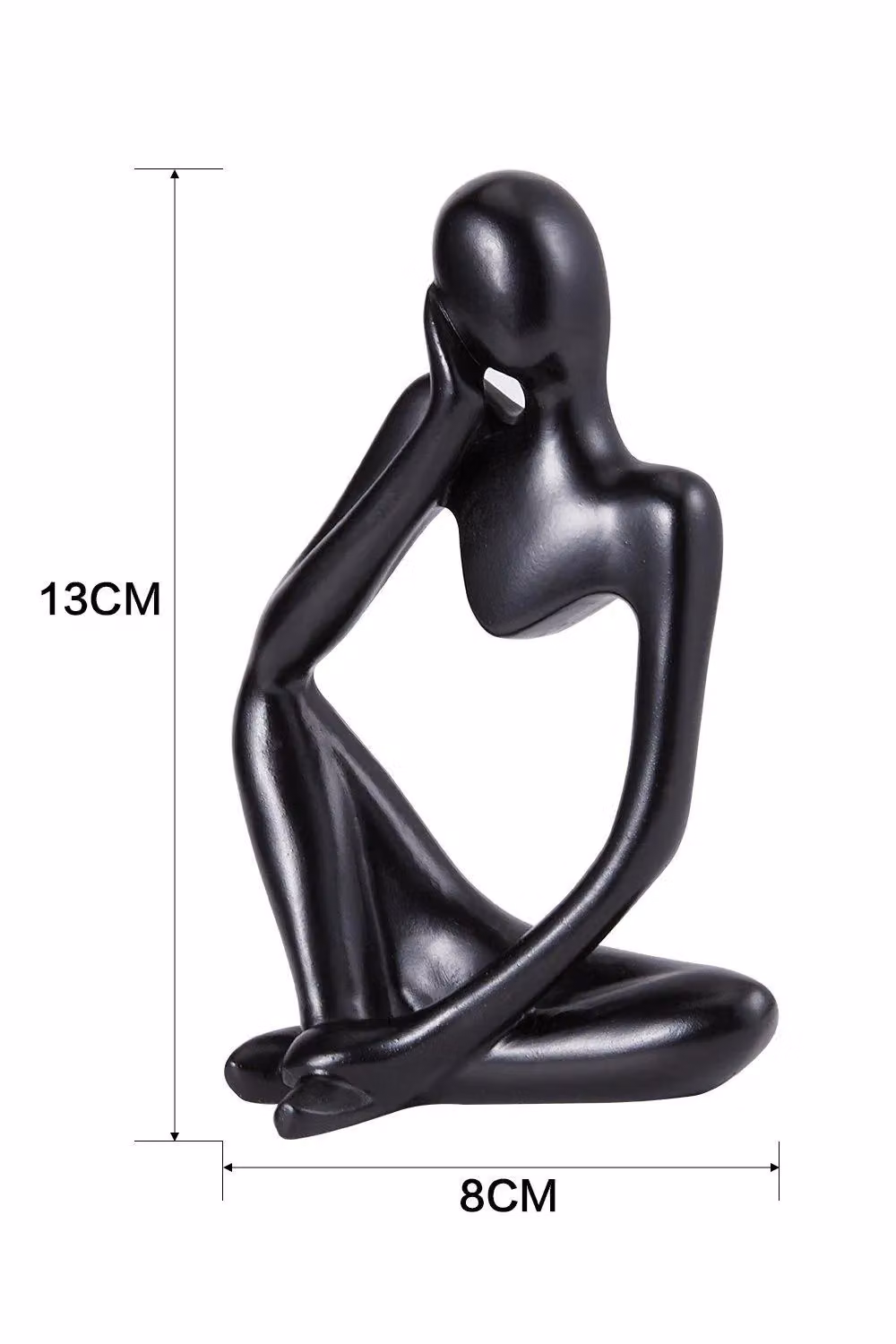 H&O Direct Thinker Abstract Resin Tabletop Decoration in Black – 2