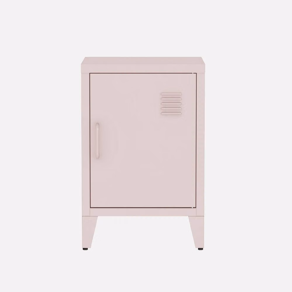 sweeek Metal Bedside Table with 1 Door in Pink, W/D/H: 38 x 38 x 55.7 cm – 2