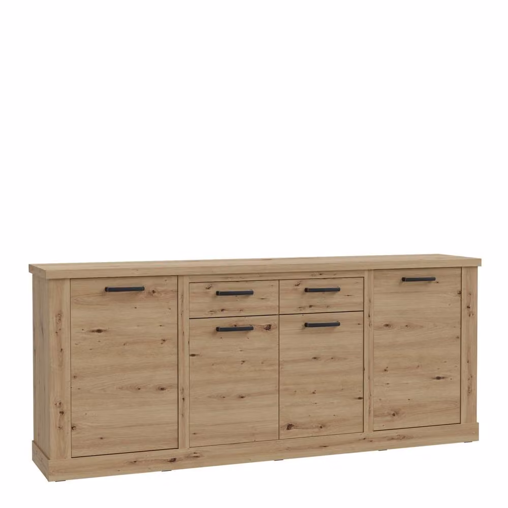 Wyld Haus Seoul Artisan Oak 4 Door 2 Drawer Sideboard in Natural – 2