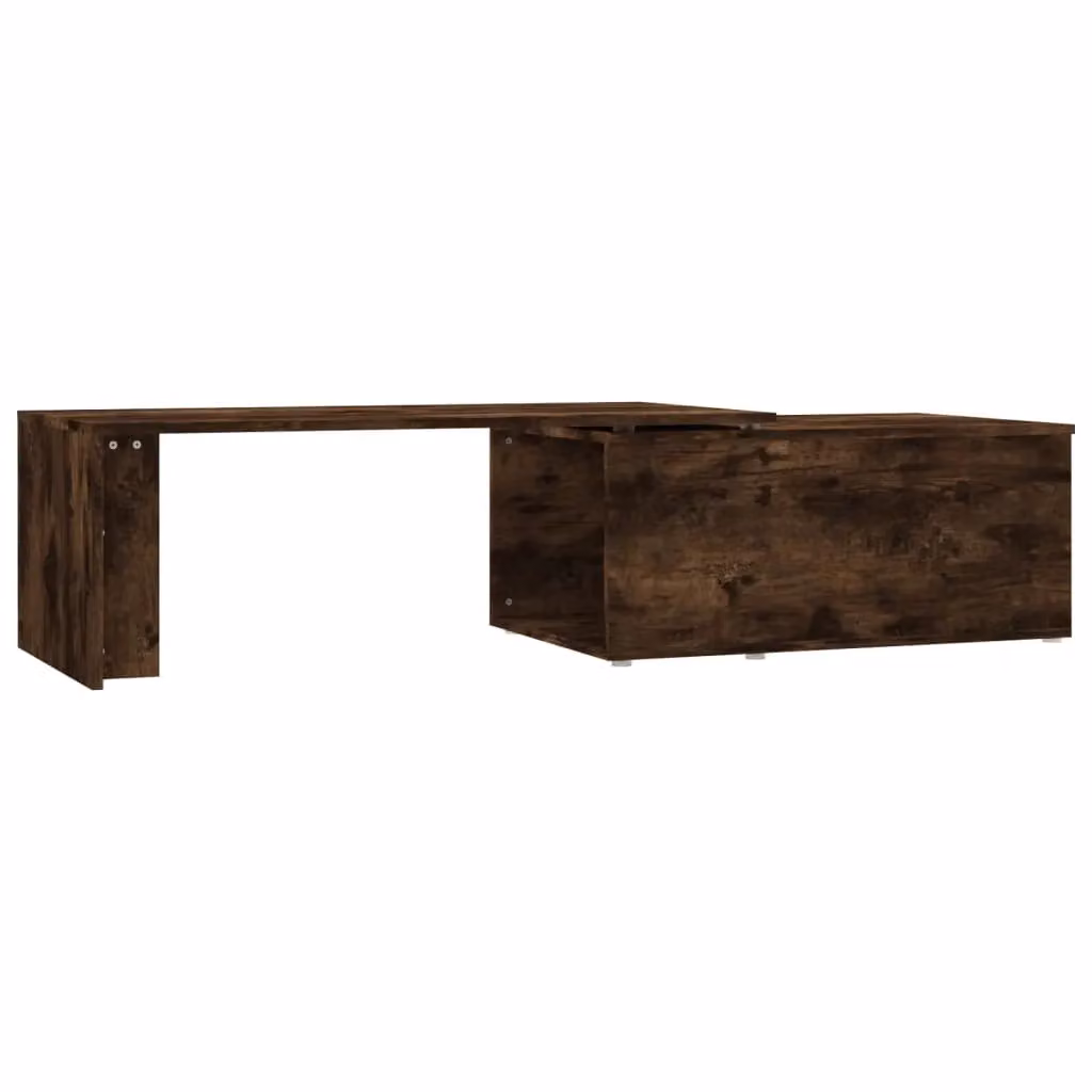 Berkfield Home Modern Smoked Oak Coffee Table in Brown, W/D/H: 150 x 50 x 35 cm – 2