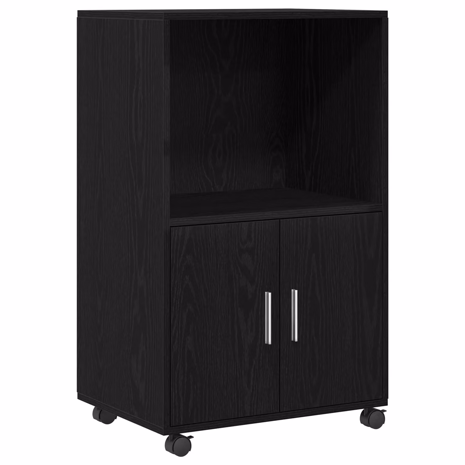 Berkfield Home Modern Rolling Cabinet in Black Oak, W/D/H: 55 x 40 x 91 cm – 2