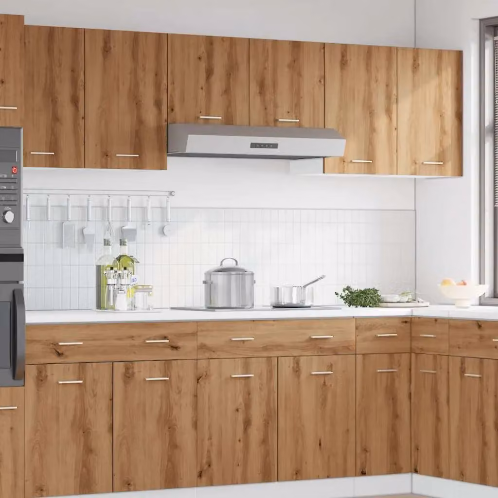 Berkfield Home Lyon Artisan Oak Wall Mounted Kitchen Cabinet in Brown, W/D/H: 40 x 31 x 60 cm – 2