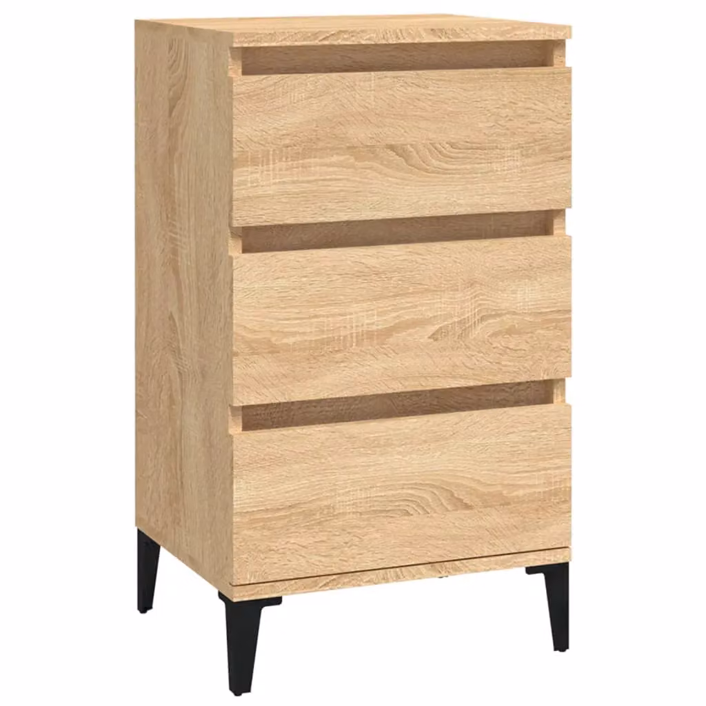 Berkfield Home Bedside Cabinet in Sonoma Oak Brown, W/D/H: 40 x 35 x 70 cm – 2