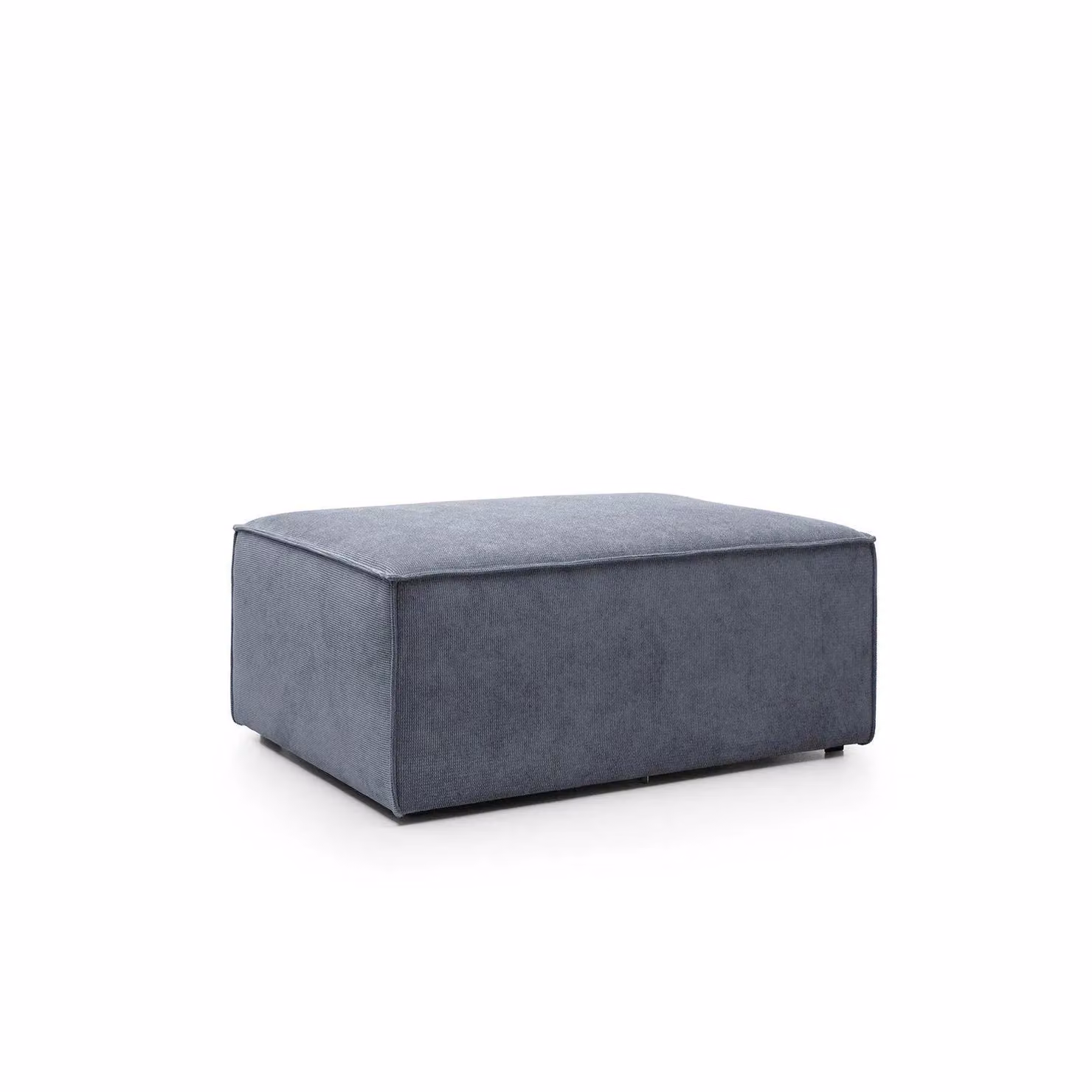 Abakus Direct Doris Rectangular Footstool in Grey Cord Fabric, W: 94 cm, D: 69 cm, H: 41 cm – 2