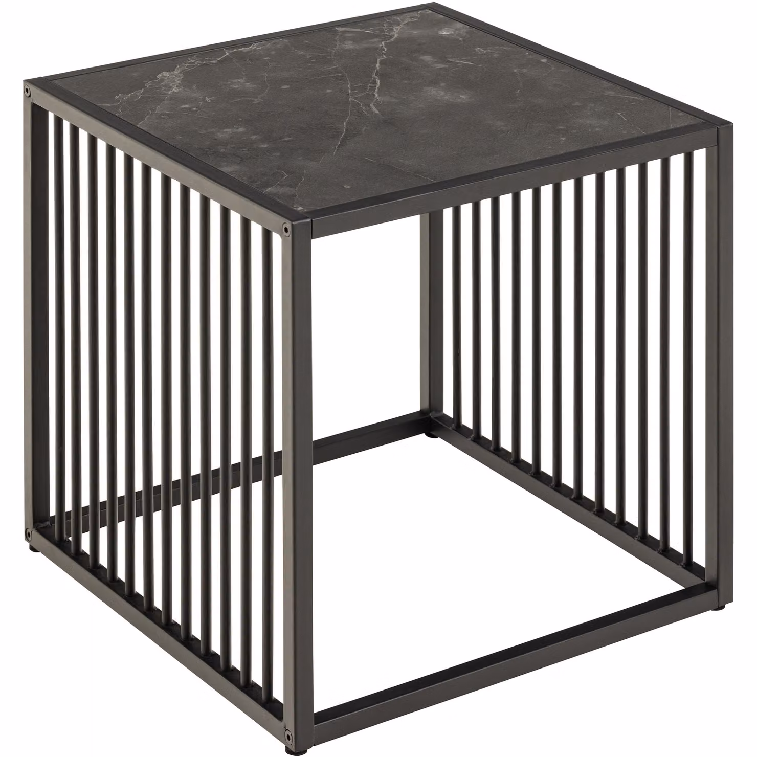 Furniture To Go Strington Modern Square Side Table in Matt Black Metal – 2
