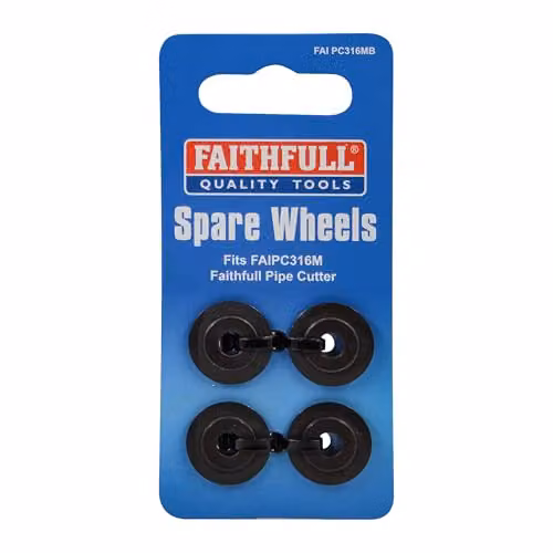 Faithfull Replacement Pipe Cutter Wheels for FAIPC316M, Pack of 4, Black – 3