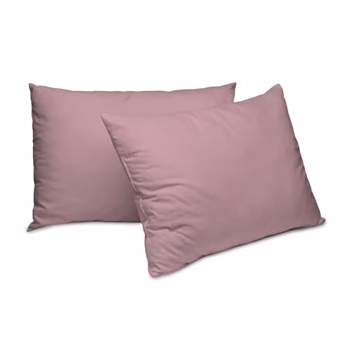 Home Sweet Home UK Snug City Polycotton Plain Dyed Housewife Pillowcase Pair in Pink, W: 48 cm x L: 74 cm – 2